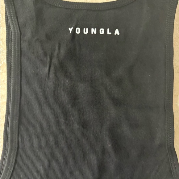 YoungLA Black Ribbed Tank - Picture 5 of 7